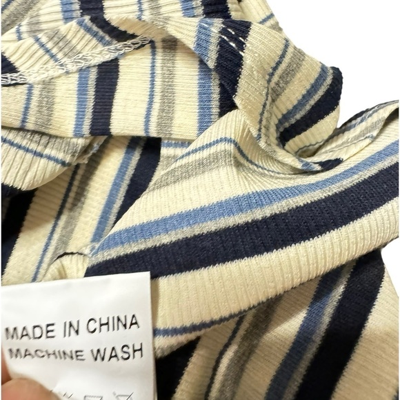 Olivaceous Striped Jumpsuit Size Medium - Picture 6 of 8